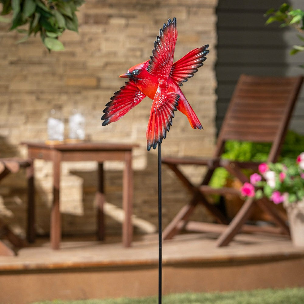 Metal Cardinal Spinner Stake | Plow & Hearth