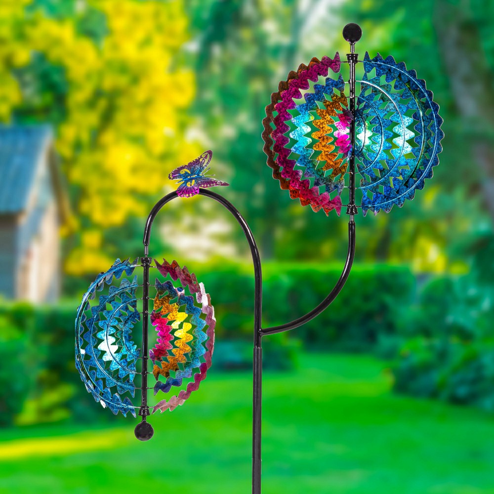 Rainbow Whirl Wind Spinner 73"H | Plow & Hearth