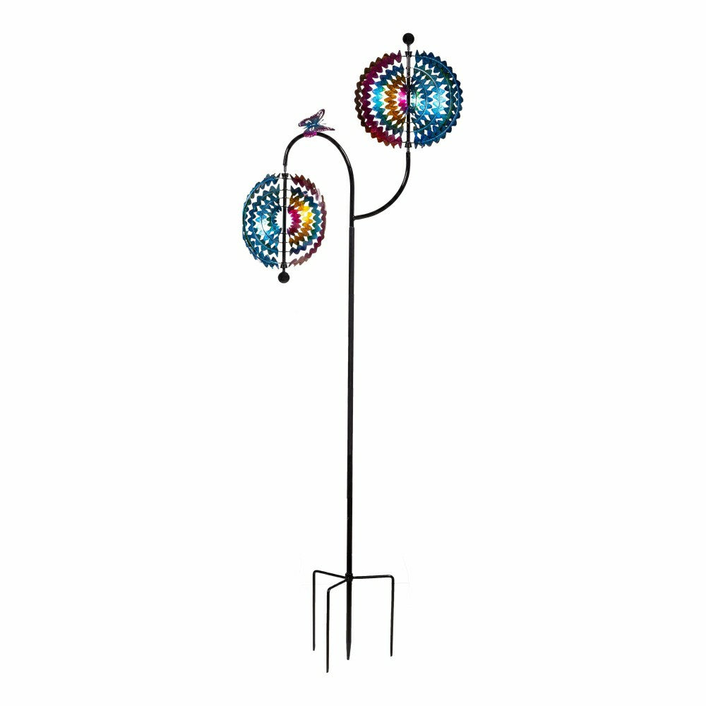 Rainbow Whirl Wind Spinner 73"H | Plow & Hearth