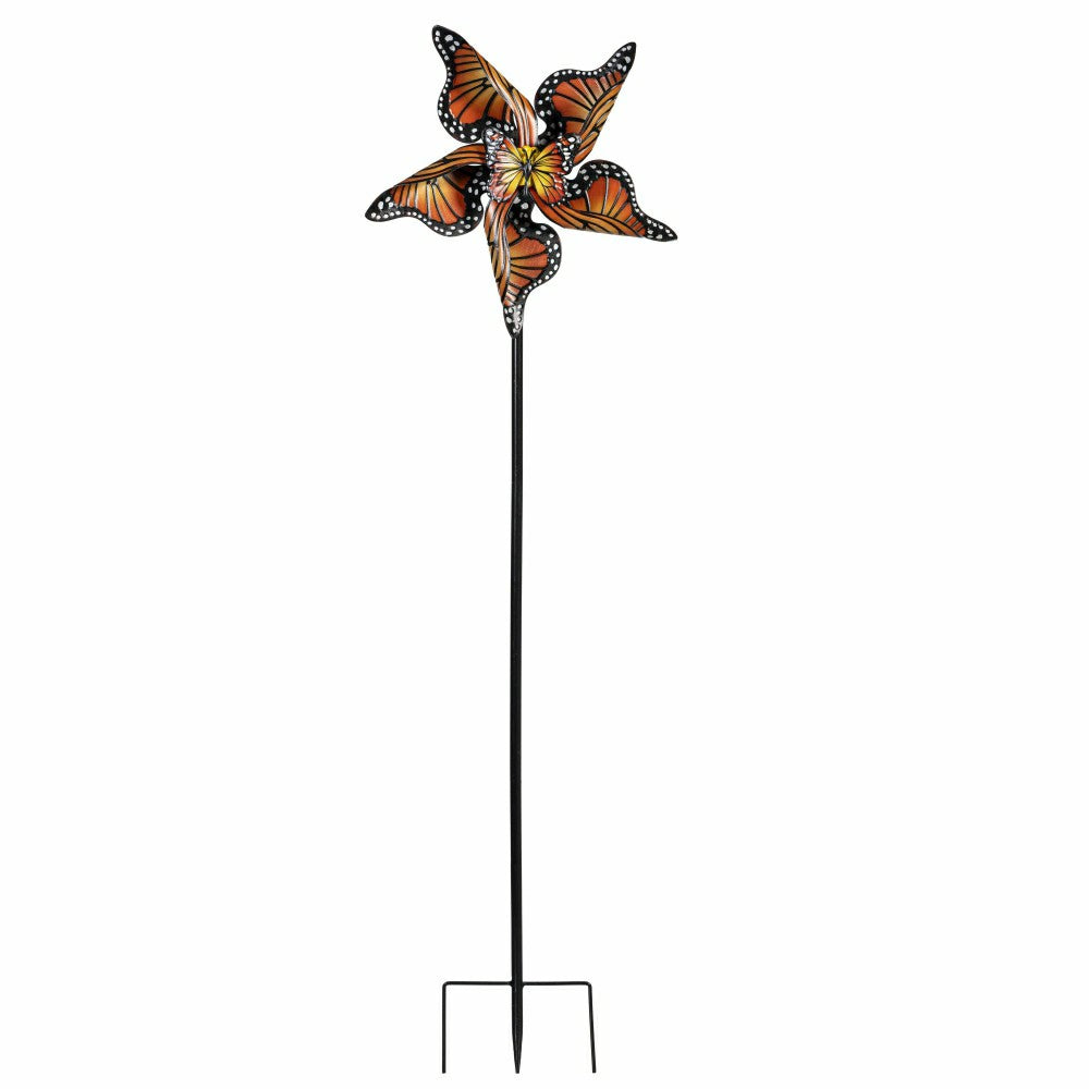Monarch Butterfly Metal Wind Spinner 48"H | Plow & Hearth