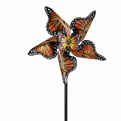 Monarch Butterfly Metal Wind Spinner 48"H | Plow & Hearth
