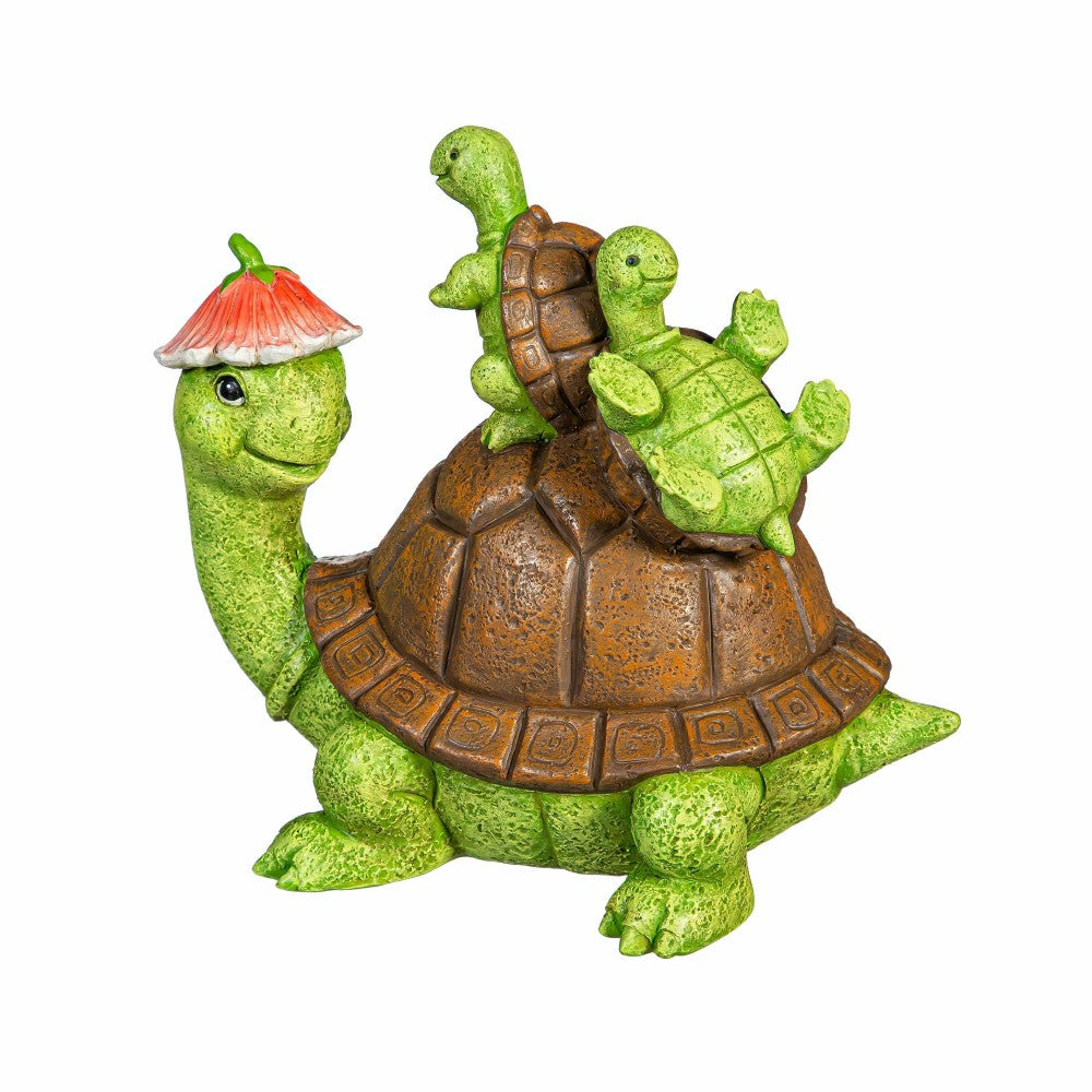 Turtle With Kids Garden Statue, 7"H | Plow & Hearth