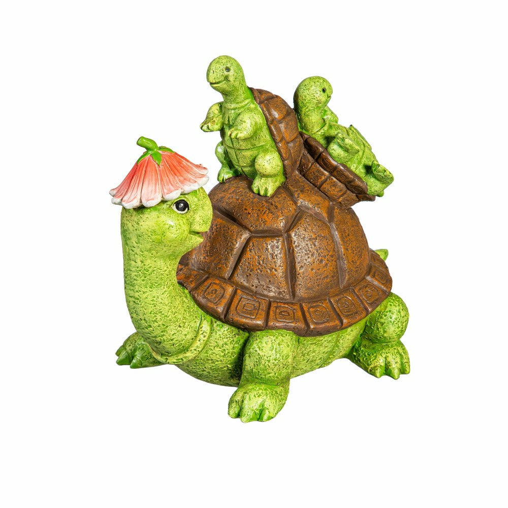 Turtle With Kids Garden Statue, 7"H | Plow & Hearth