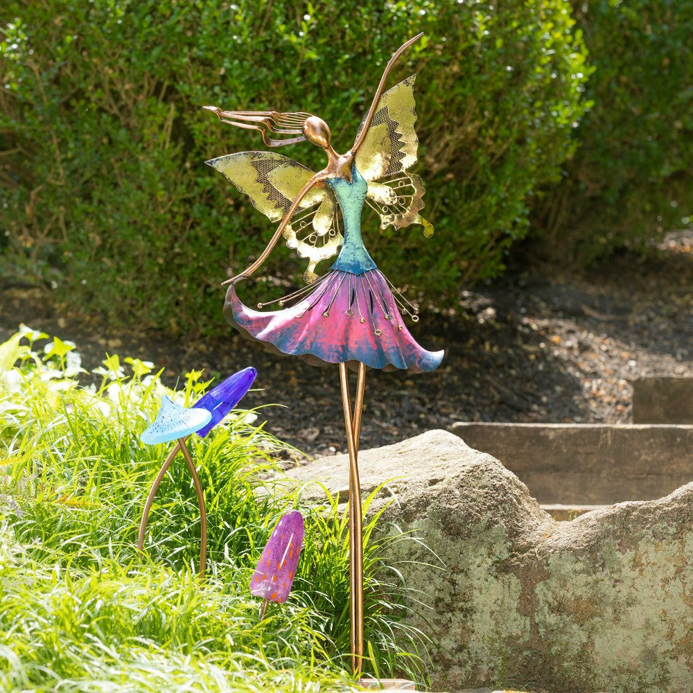 Oversized Bronze Fairy Garden Statue | Plow & Hearth