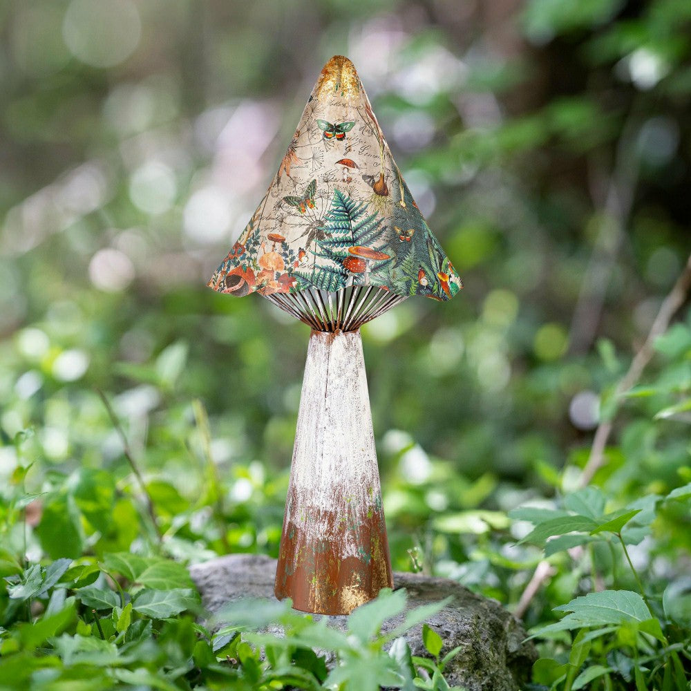Printed Metal Mushroom Garden Statue | Plow & Hearth