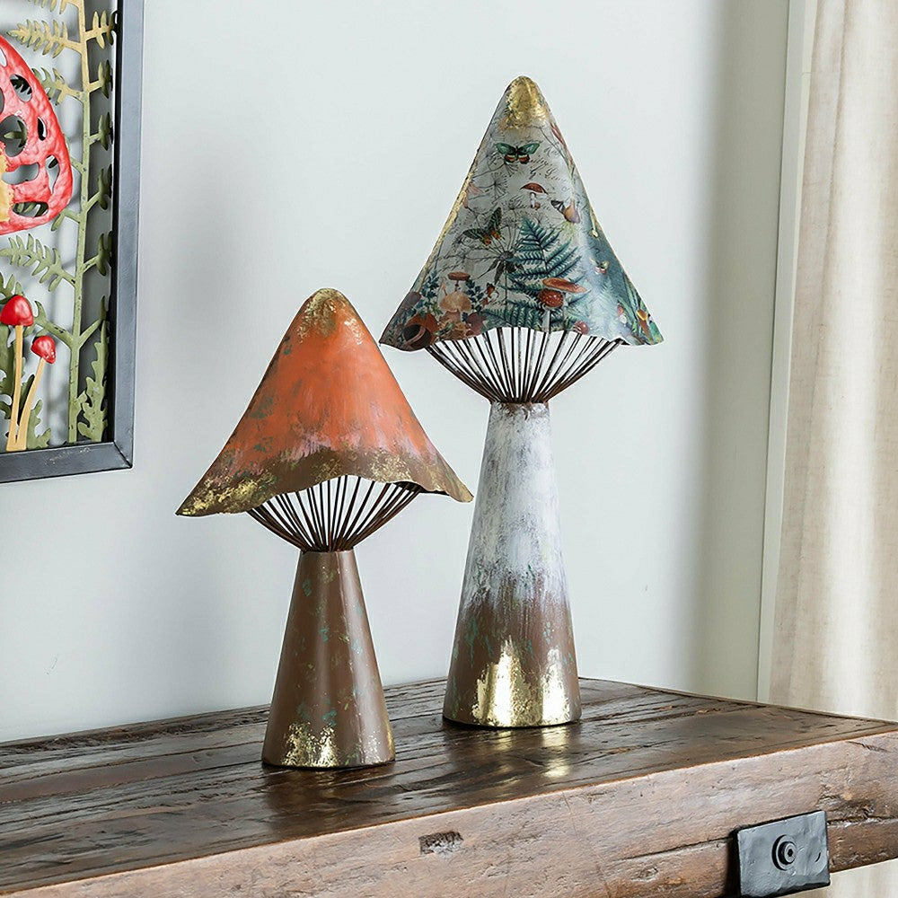 Printed Metal Mushroom Garden Statue | Plow & Hearth
