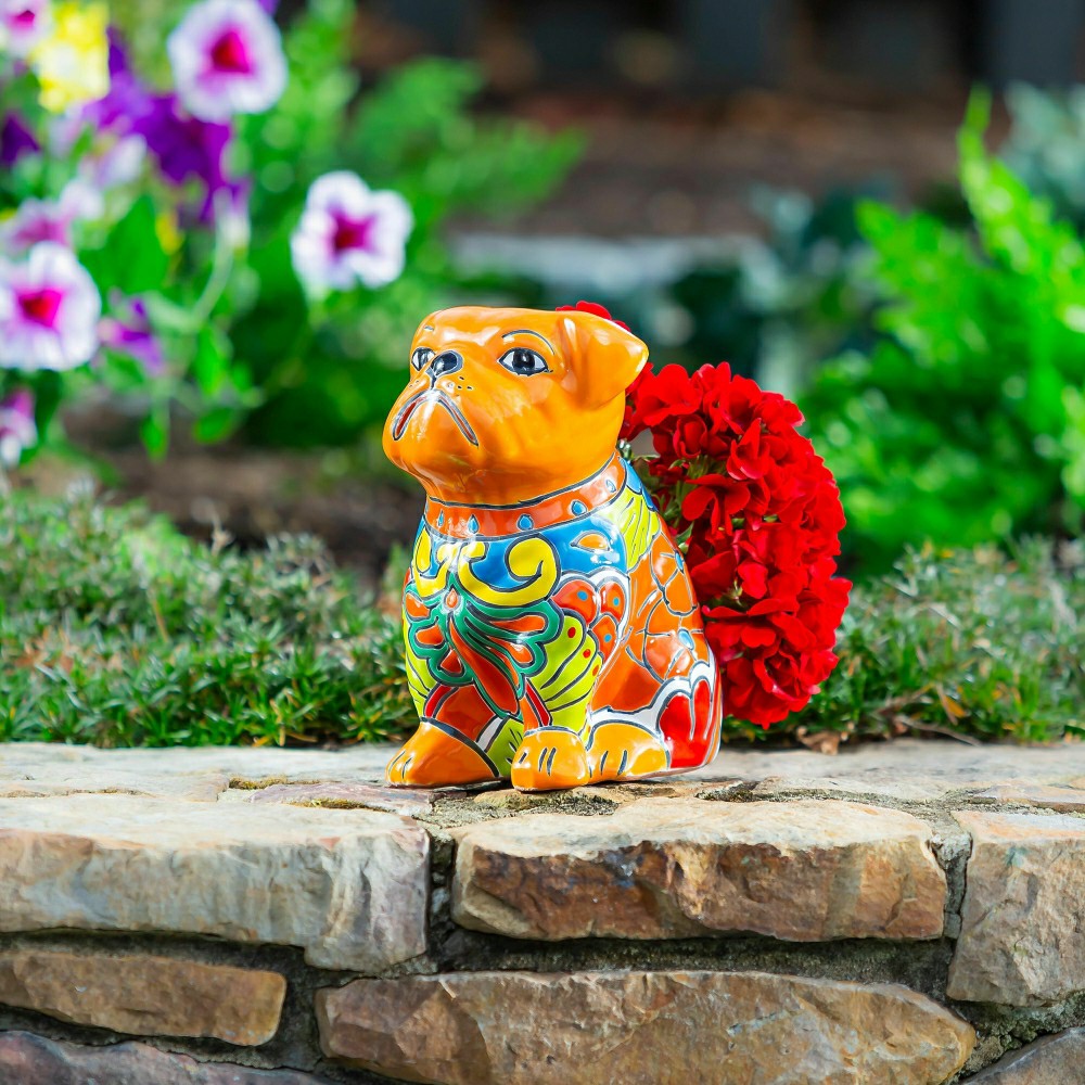 Dog Animal-Shaped Talavera Planter | Plow & Hearth