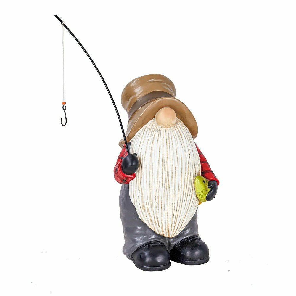 8"H Fishing Gnome Garden Statuary | Plow & Hearth