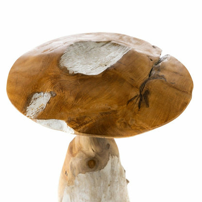 Teak Mushroom Garden Statue | Plow & Hearth