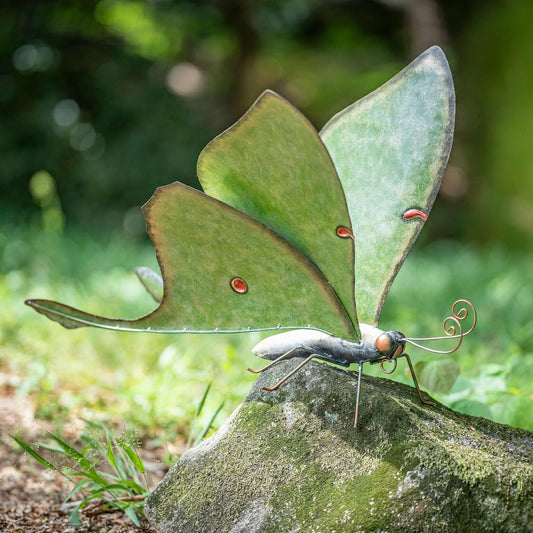 Metal Luna Moth Statue | Plow & Hearth