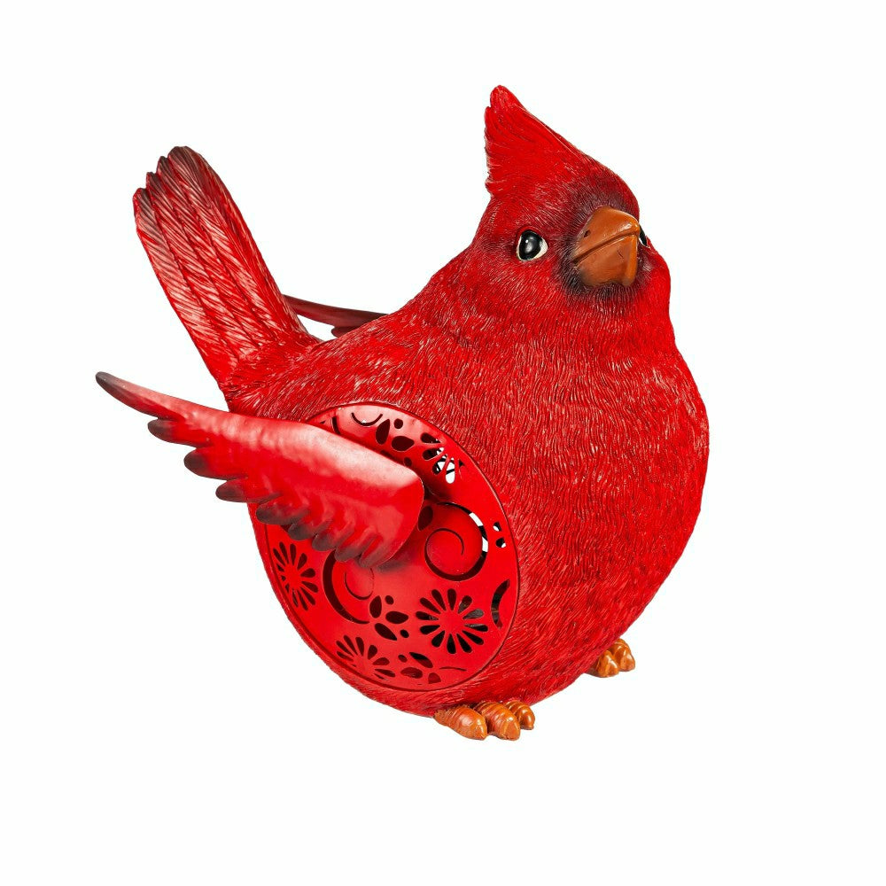 Solar Engraved Cardinal Memorial Garden Statue, 9"H | Plow & Hearth