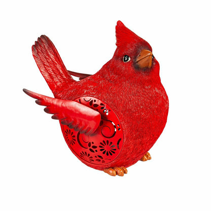 Solar Engraved Cardinal Memorial Garden Statue, 9"H | Plow & Hearth