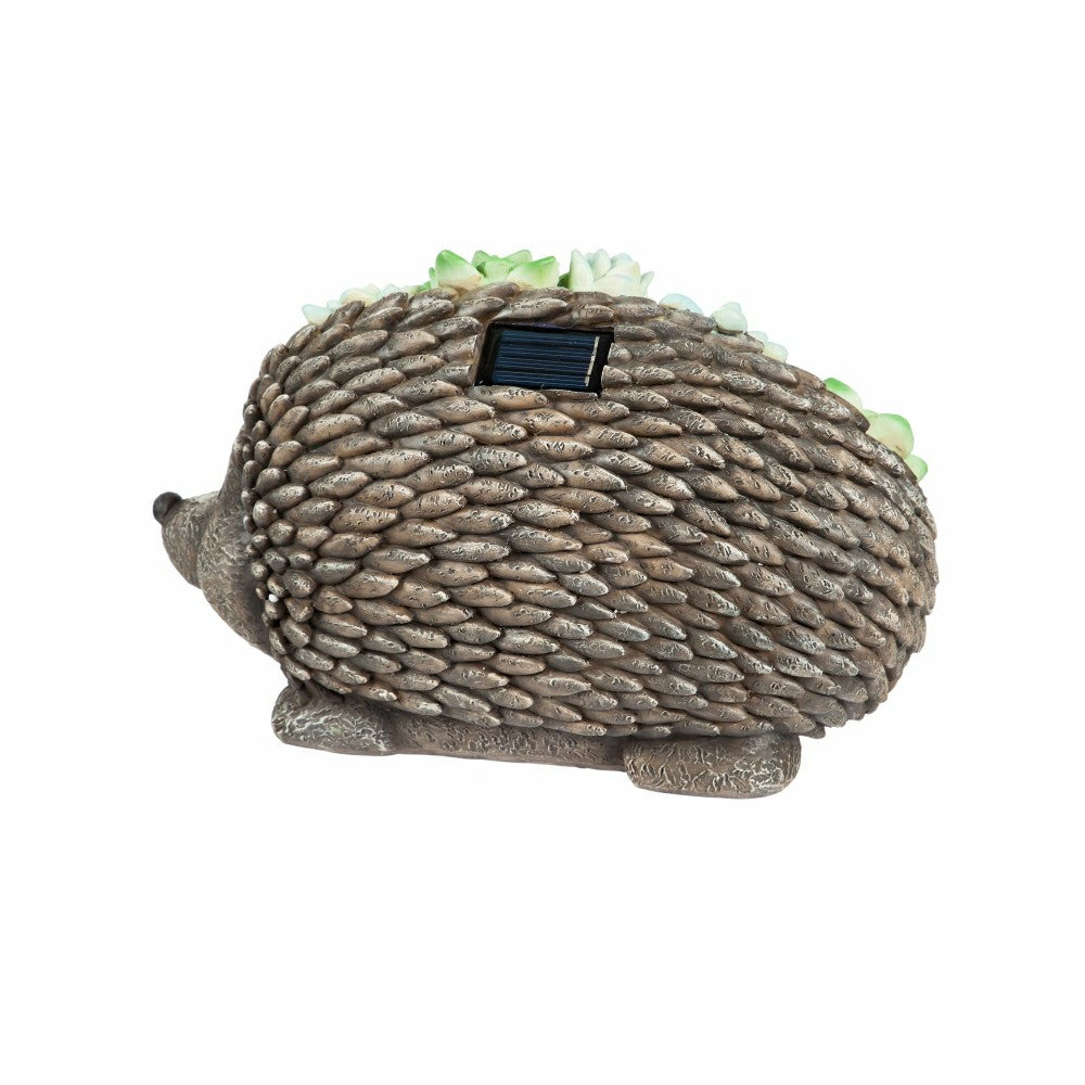 Solar Resin Succulent Hedgehog | Plow & Hearth