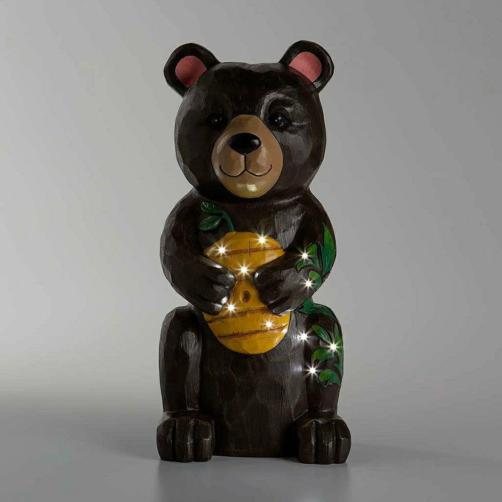 Petal & Plow Garden Statue, LED Bear, 18"H | Plow & Hearth