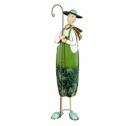Metal Lantern Farmer Statue | Plow & Hearth