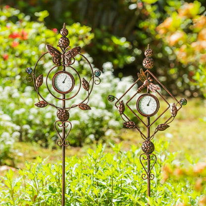 32"H Thermometer Butterfly Garden Stake | Plow & Hearth