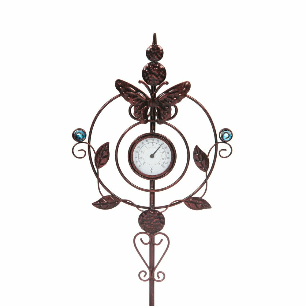 32"H Thermometer Butterfly Garden Stake | Plow & Hearth