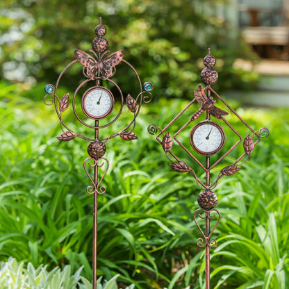 32"H Thermometer Butterfly Garden Stake | Plow & Hearth