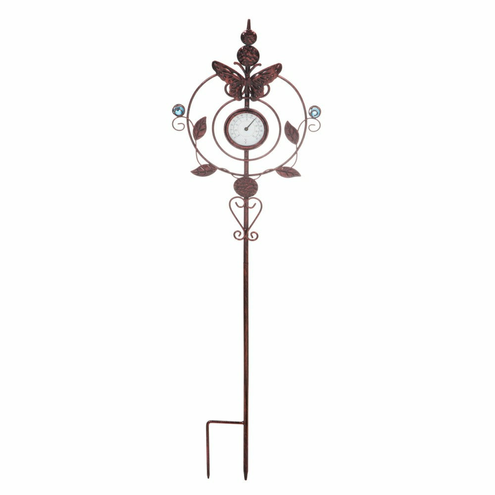 32"H Thermometer Butterfly Garden Stake | Plow & Hearth
