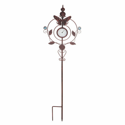 32"H Thermometer Butterfly Garden Stake | Plow & Hearth