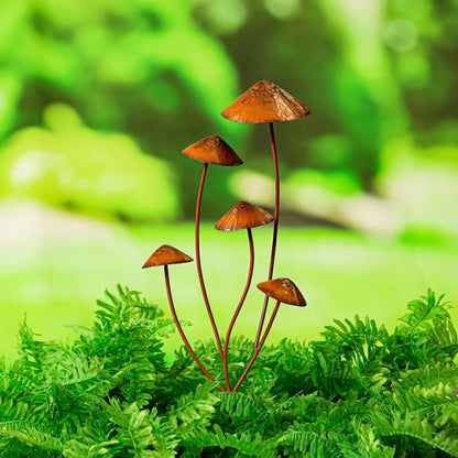 Mushroom Garden of Wonder Garden Metal Stake, 28" | Plow & Hearth