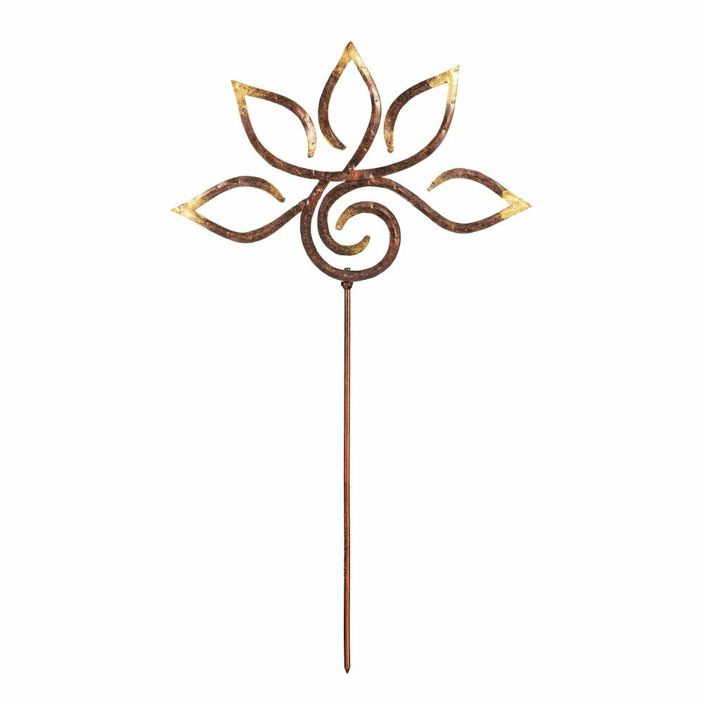 Lotus Zen Symbols Metal Garden Stake | Plow & Hearth