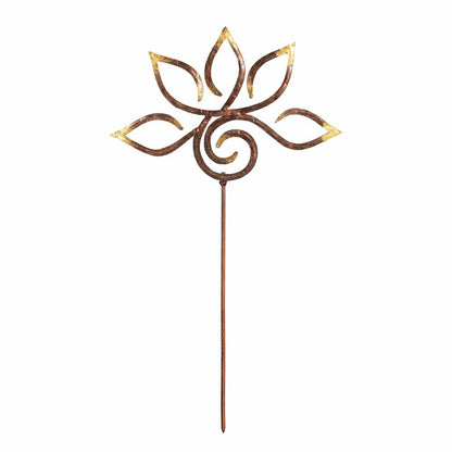 Lotus Zen Symbols Metal Garden Stake | Plow & Hearth