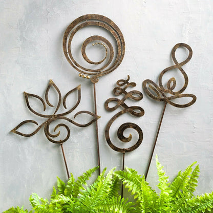 Lotus Zen Symbols Metal Garden Stake | Plow & Hearth