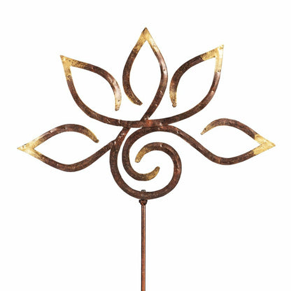Lotus Zen Symbols Metal Garden Stake | Plow & Hearth