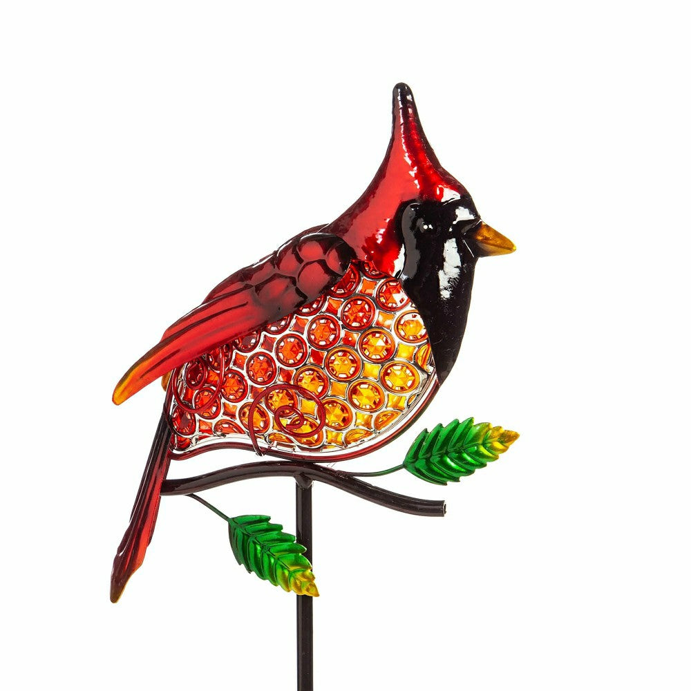 Cardinal Solar Garden Stake | Plow & Hearth