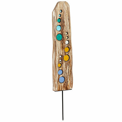 Natural Driftwood Colorful Glass Statuary | Plow & Hearth