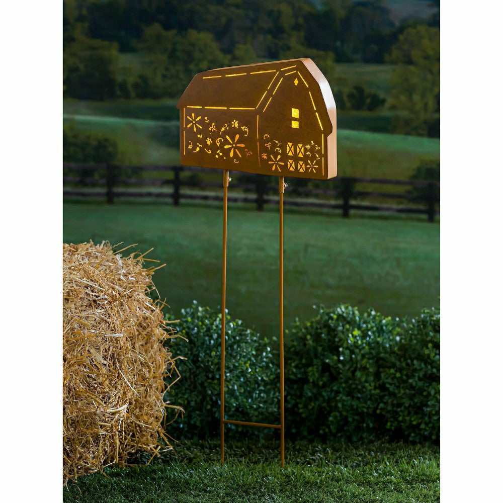 Farmhouse Laser-Cut Solar Garden Stakes | Plow & Hearth