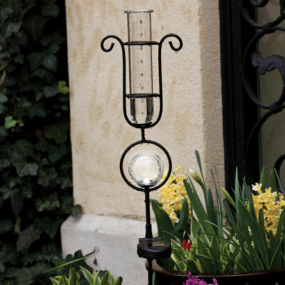 Cottage Garden Rain Gauge, Solar Rain Gauge | Plow & Hearth