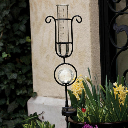 Cottage Garden Rain Gauge, Solar Rain Gauge | Plow & Hearth