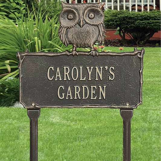 Personalized Cast Aluminum Owl Sign | Plow & Hearth