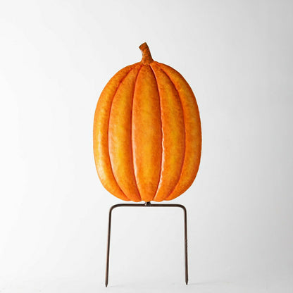 Metal Pumpkin Garden Stakes, Set of 4 | Plow & Hearth
