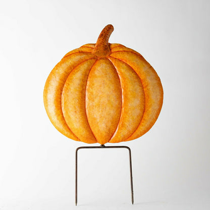 Metal Pumpkin Garden Stakes, Set of 4 | Plow & Hearth