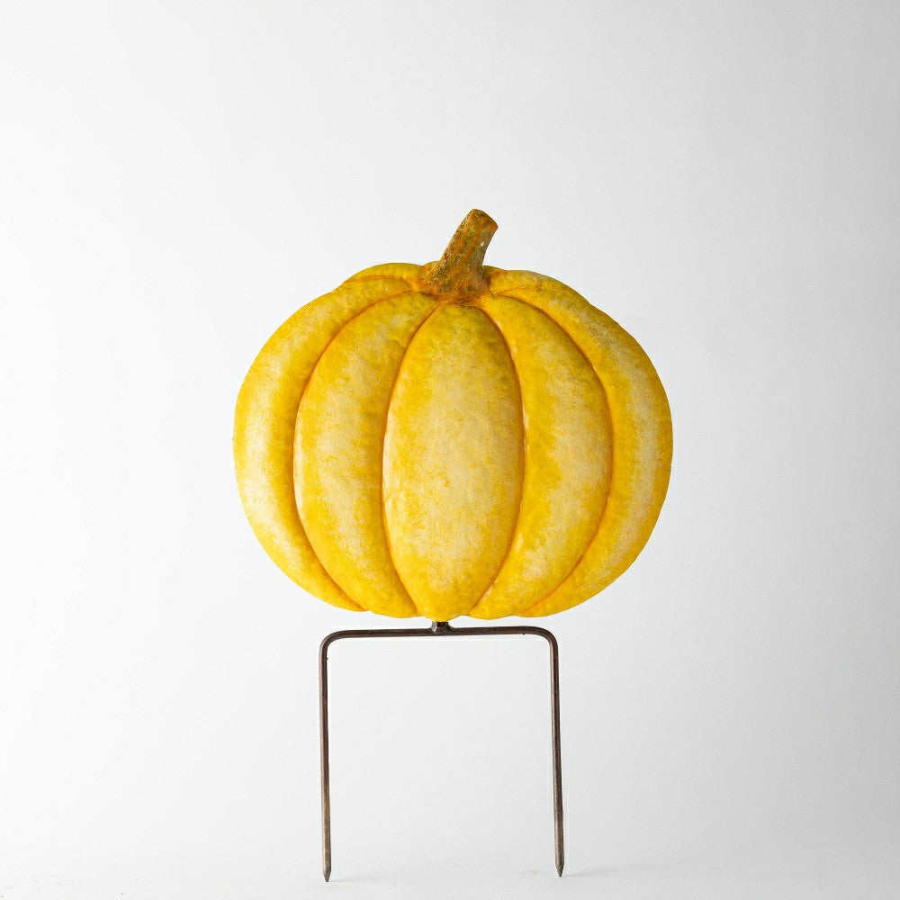 Metal Pumpkin Garden Stakes, Set of 4 | Plow & Hearth