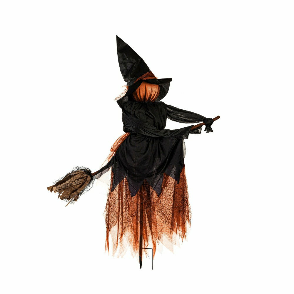 Lighted Witch Stakes with Brooms, Set of 3 | Plow & Hearth