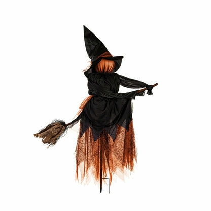 Lighted Witch Stakes with Brooms, Set of 3 | Plow & Hearth