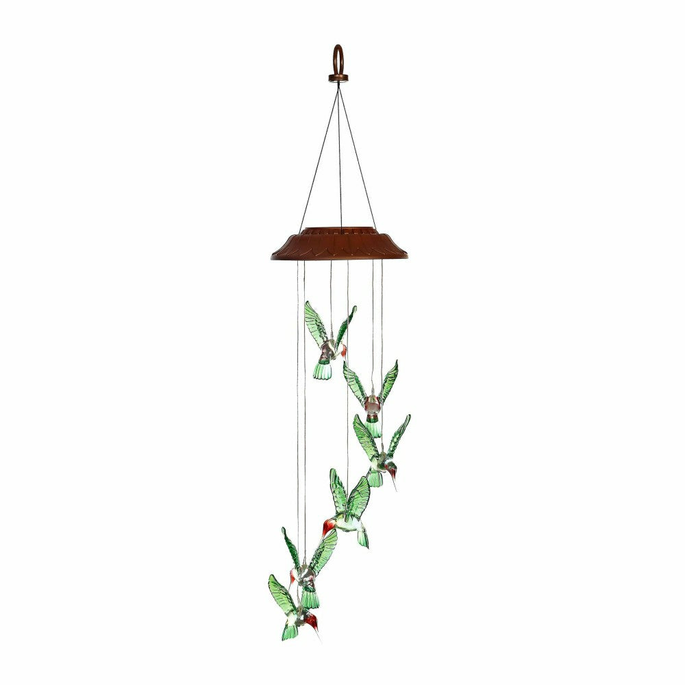 Cottage Garden Mobile, Solar Mobile, Painted Hummingbird | Plow & Hearth