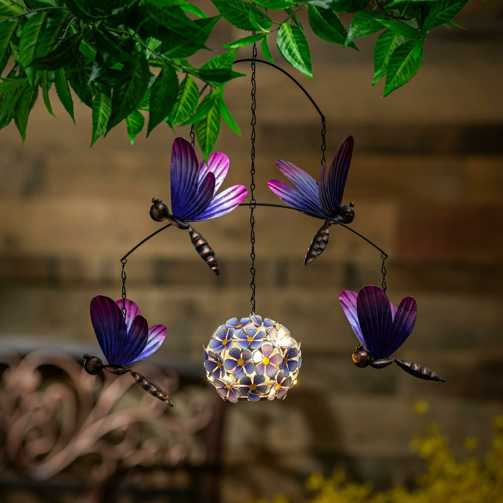 Dragonfly Solar Hanging Mobile | Plow & Hearth