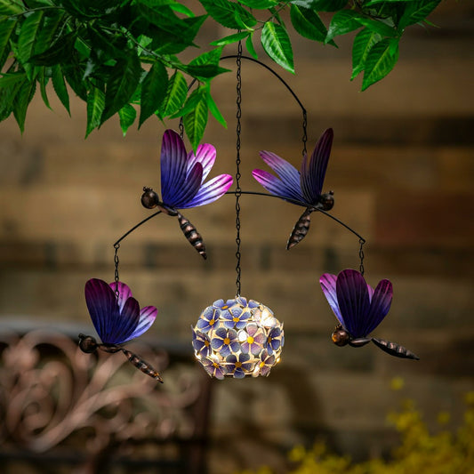 Dragonfly Solar Hanging Mobile | Plow & Hearth