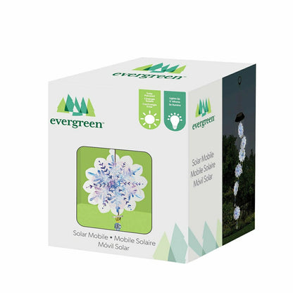 Snowflake White Light Solar Mobile, 26"H | Plow & Hearth