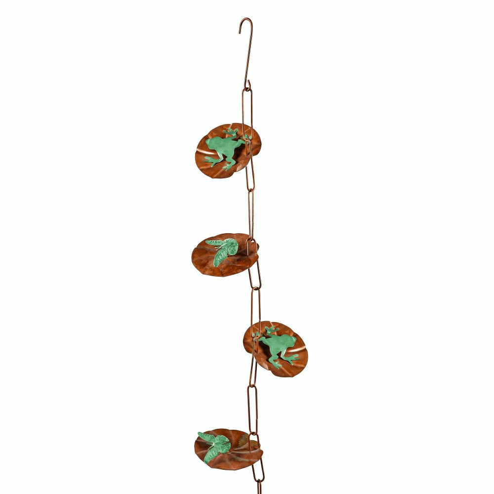 Lily Pad Hanging Garden Rain Chain | Plow & Hearth
