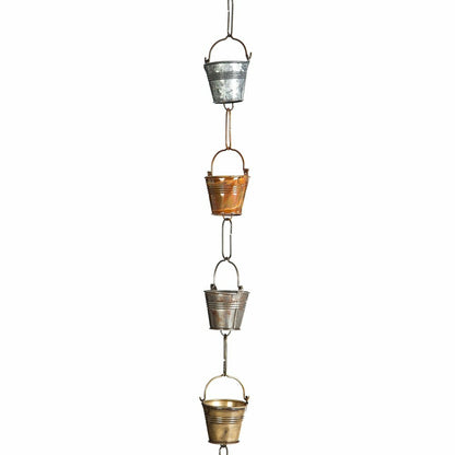Galvanized Iron Buckets in a Silver, Flake Copper, Gun Metal, and Tarn | Plow & Hearth