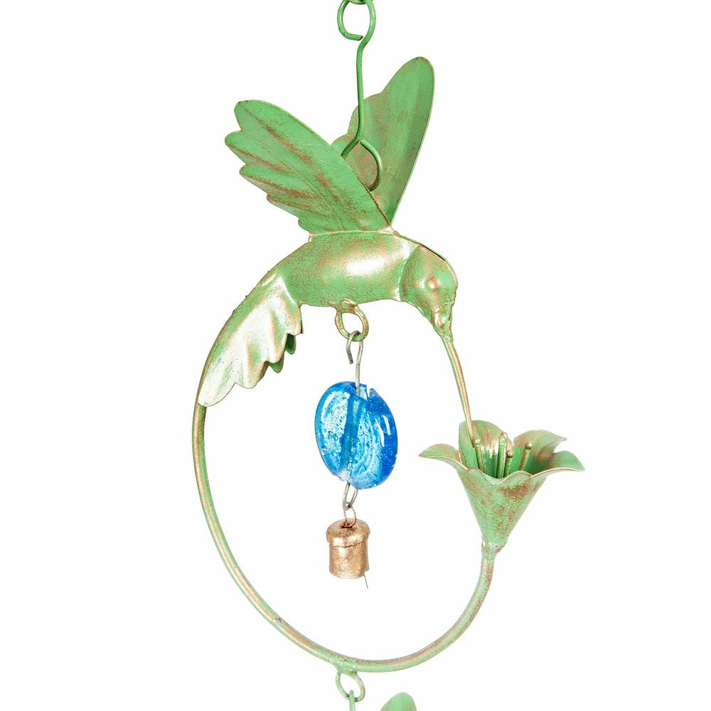 70"H Hummingbird Circles with Bead Accents Rain Chain | Plow & Hearth
