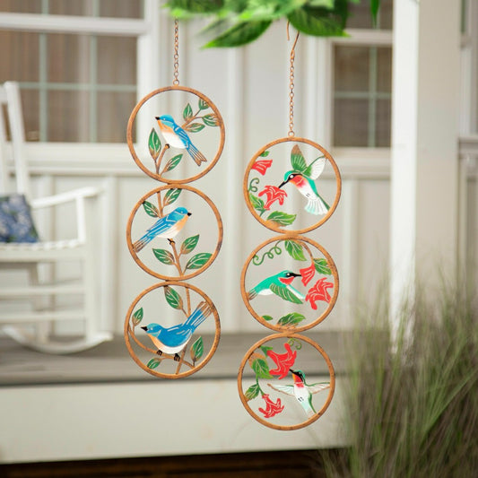 Cottage Garden Décor, Rustic Friends Hand Painted Outdoor Hanging Deco | Plow & Hearth