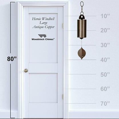 Heroic Windbell - Antique Copper LG | Plow & Hearth
