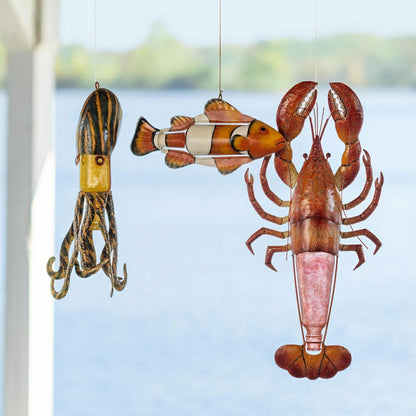 14" Ocean Animals Outdoor Hanging Bottle Decor | Plow & Hearth